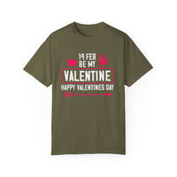 (Valentinstag) Unisex-T-Shirt aus stückgefärbtem Material