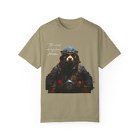 Camiseta unisex teñida con toque artístico (moto)