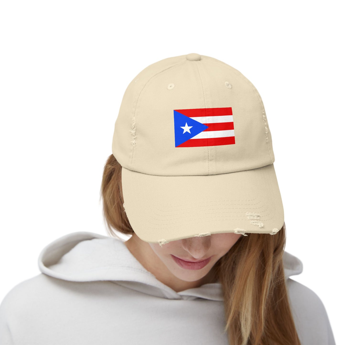 Puerto-Rico-Cap im Used-Look | Unisex-Cap | Lässige Sommermütze | Outdoor-Ausrüstung | Flaggenmütze | Perfektes Geschenk für die Feiertage