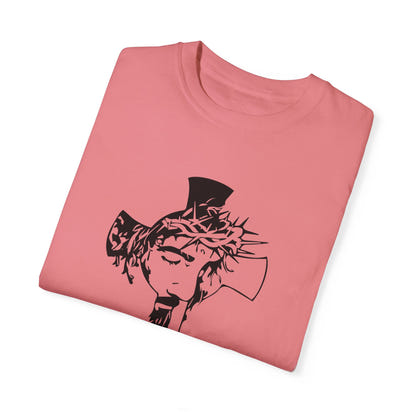 (Cristian) Unisex-T-Shirt aus stückgefärbtem Material