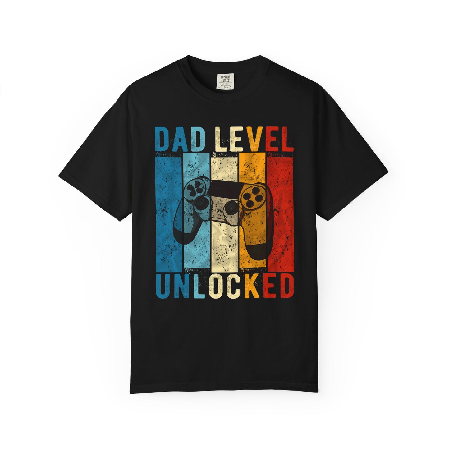 „Dad Level Unlocked“-T-Shirt, Gaming-Shirt, Unisex-Shirt, Vatertagsgeschenk, Gamer-Papa-Kleidung