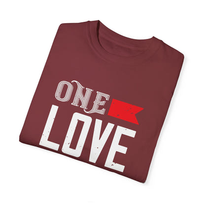 (Valentinstag) Unisex-T-Shirt aus stückgefärbtem Material