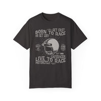 (Motorrad) Unisex-T-Shirt, stückgefärbt