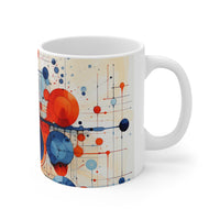 Taza de cerámica con toque artístico de 11 oz