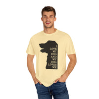 Unisex-T-Shirt aus stückgefärbtem Material