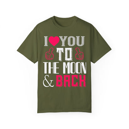 (Valentinstag) Unisex-T-Shirt aus stückgefärbtem Material