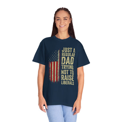 Unisex-T-Shirt mit Papa-Humor, lustiges Papa-Shirt, Vatertagsgeschenk, Freizeit-T-Shirt, patriotische Kleidung für Väter