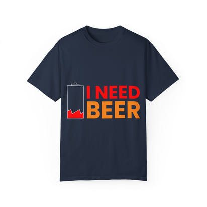 Unisex-T-Shirt aus stückgefärbtem Material