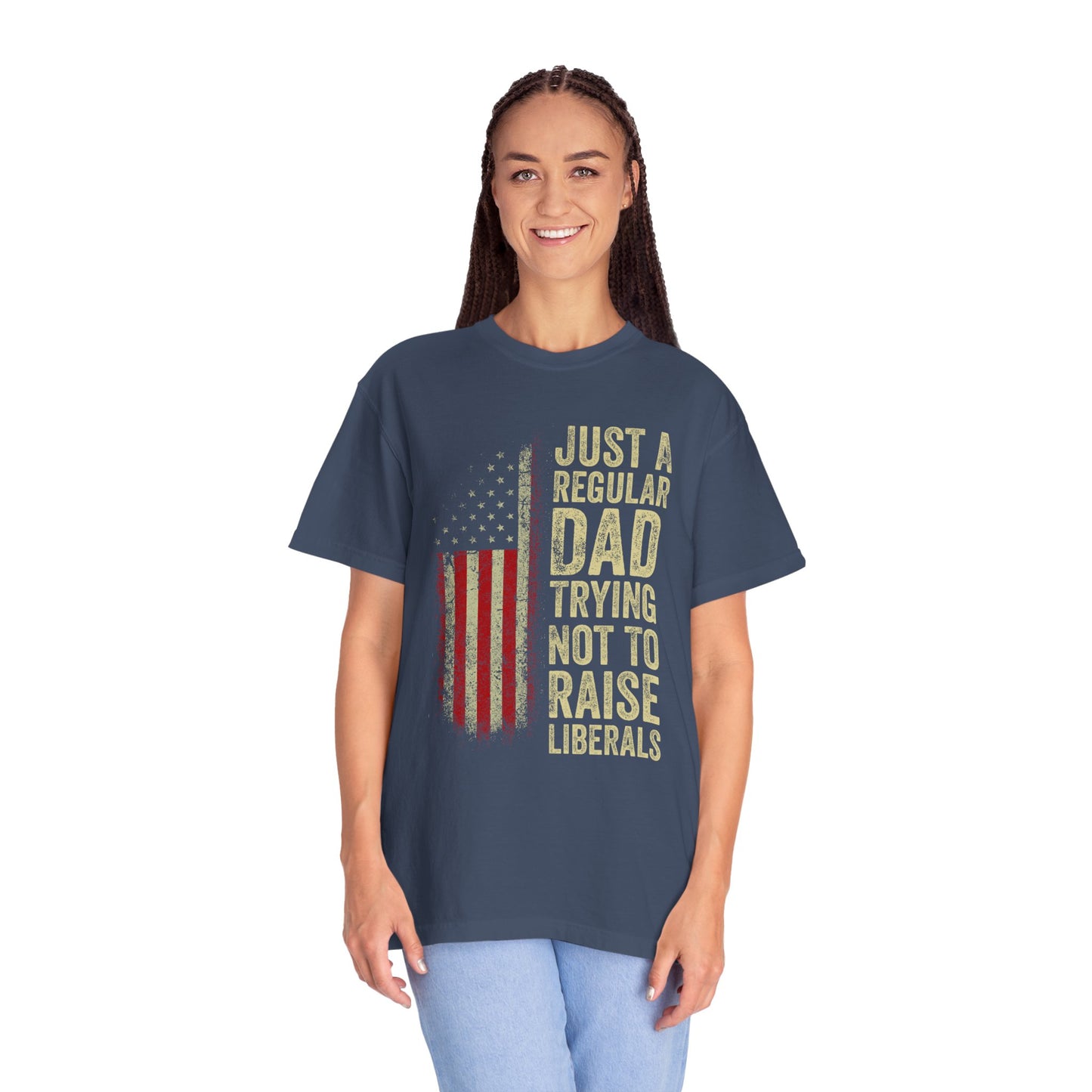 Unisex-T-Shirt mit Papa-Humor, lustiges Papa-Shirt, Vatertagsgeschenk, Freizeit-T-Shirt, patriotische Kleidung für Väter