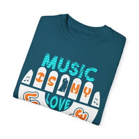 (Música)Camiseta unisex teñida en prenda