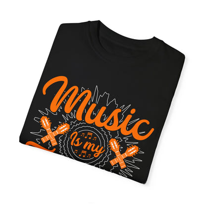 (Música)Camiseta unisex teñida en prenda