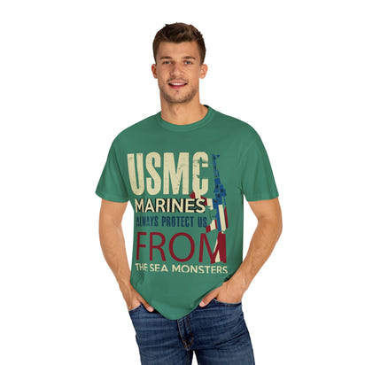 Camiseta unisex militar teñida en prenda