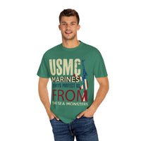 Camiseta unisex militar teñida en prenda