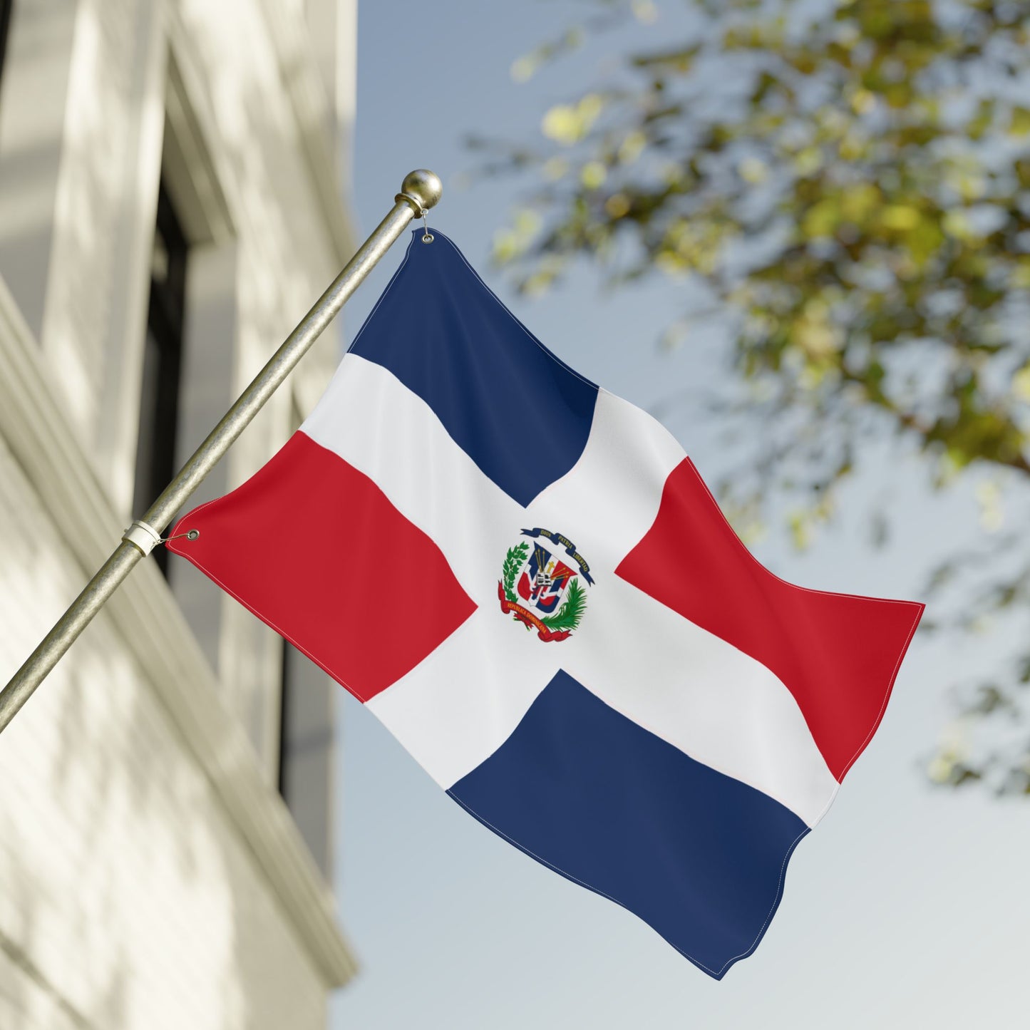 Bandera de República Dominicana de doble cara, decoración de exteriores, barbacoa de verano, orgullo nacional, hogar y jardín, eventos deportivos, regalos
