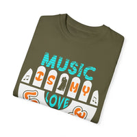 (Música)Camiseta unisex teñida en prenda