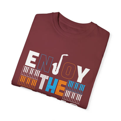 (Música)Camiseta unisex teñida en prenda