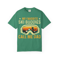Ski Buddies T-Shirt, Mein Lieblings-Ski-Buddies nennen mich Papa T-Shirt, Unisex-Winterbekleidung, Skigeschenk für Väter, Outdoor-Abenteuer-Shirt