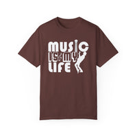 (Música)Camiseta unisex teñida en prenda