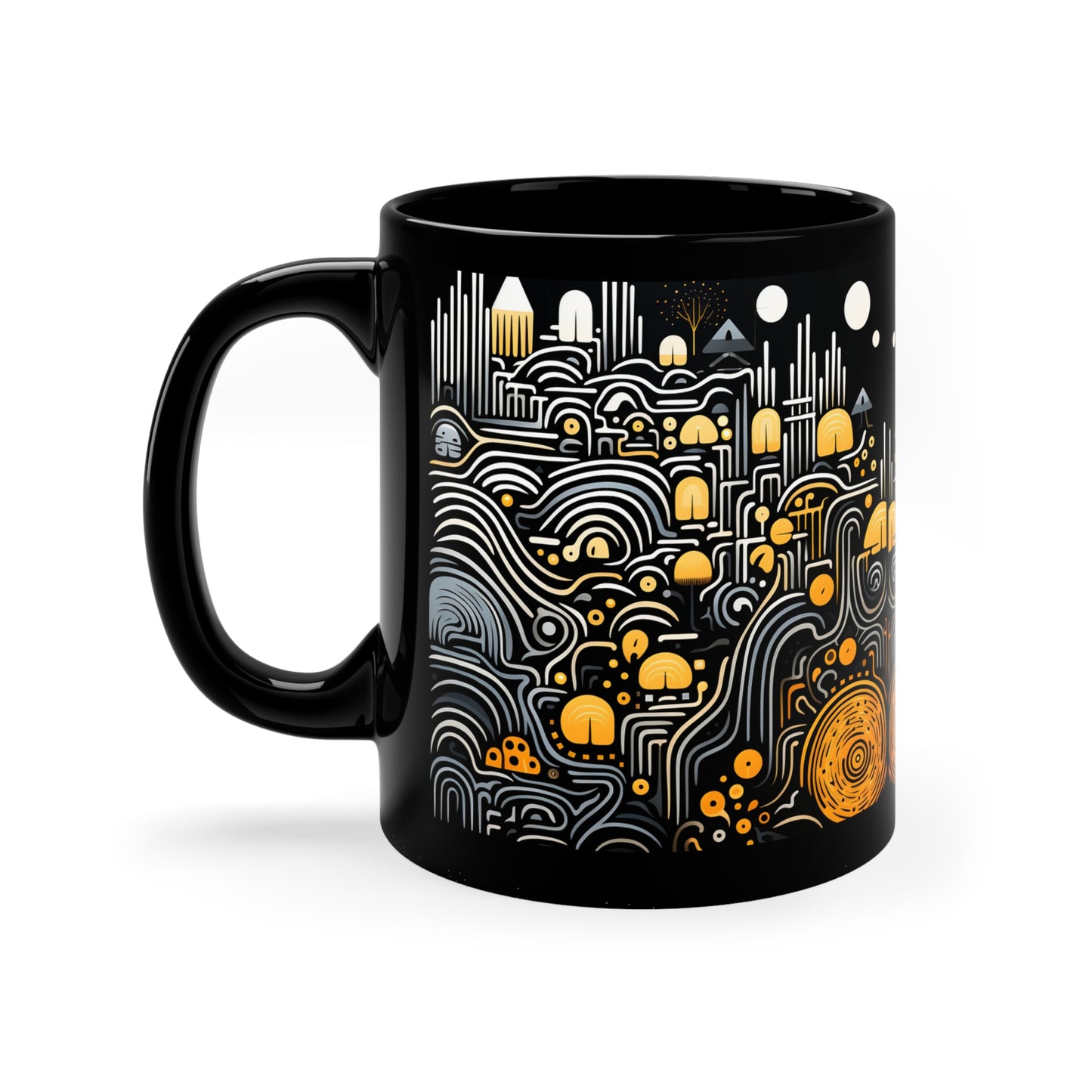 Mug artistic touch ceramic mug 11oz Black Mug