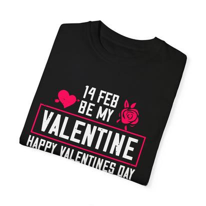 (Valentinstag) Unisex-T-Shirt aus stückgefärbtem Material