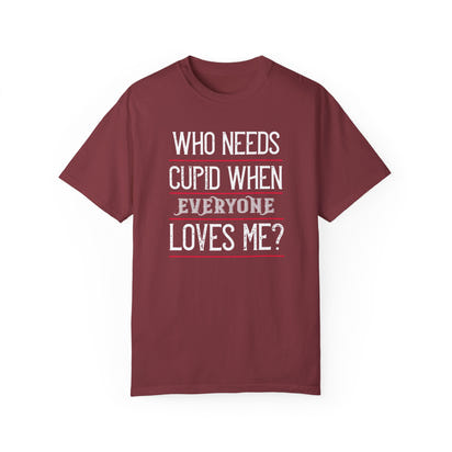 (Valentinstag) Unisex-T-Shirt aus stückgefärbtem Material