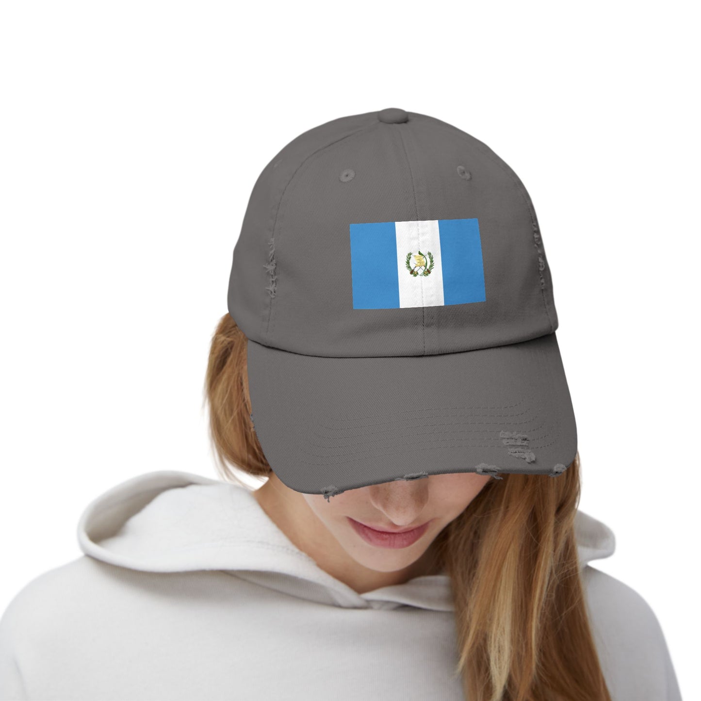 Guatemalan Flag Distressed Cap, Unisex Baseball Hat for Summer, Travel, Gifts, Outdoor Events