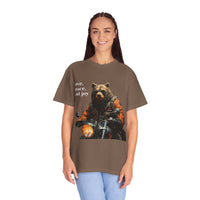 Camiseta unisex teñida con toque artístico (moto)