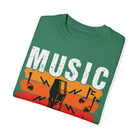 (Música)Camiseta unisex teñida en prenda