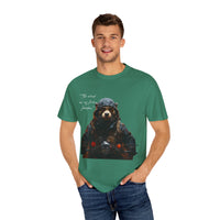 Camiseta unisex teñida con toque artístico (moto)