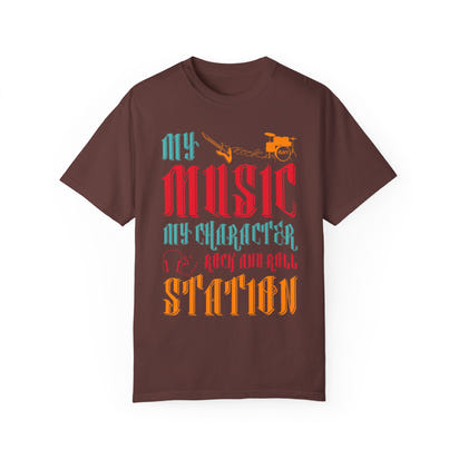 (Música)Camiseta unisex teñida en prenda
