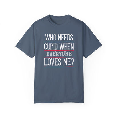(Valentinstag) Unisex-T-Shirt aus stückgefärbtem Material