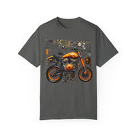 Camiseta unisex teñida con toque artístico (moto)