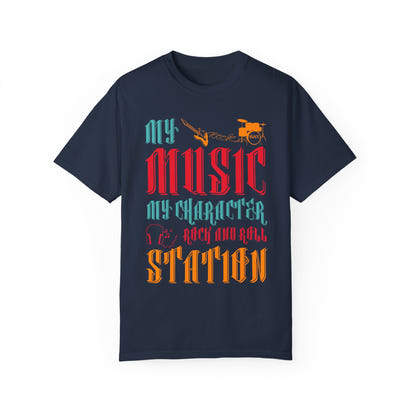 (Música)Camiseta unisex teñida en prenda