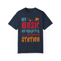 (Música)Camiseta unisex teñida en prenda