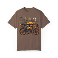 Camiseta unisex teñida con toque artístico (moto)