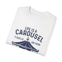 Unisex-T-Shirt aus stückgefärbtem Material