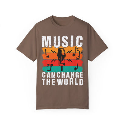 (Música)Camiseta unisex teñida en prenda