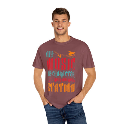 (Música)Camiseta unisex teñida en prenda