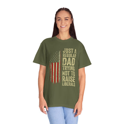 Unisex-T-Shirt mit Papa-Humor, lustiges Papa-Shirt, Vatertagsgeschenk, Freizeit-T-Shirt, patriotische Kleidung für Väter