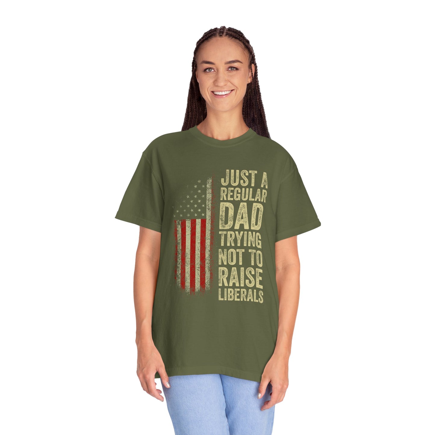 Unisex-T-Shirt mit Papa-Humor, lustiges Papa-Shirt, Vatertagsgeschenk, Freizeit-T-Shirt, patriotische Kleidung für Väter