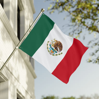 Mexikanische Doppelflagge, farbenfrohe Heimdekoration, Gartenparty-Dekoration, Festtagsgeschenk