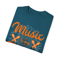 (Música)Camiseta unisex teñida en prenda