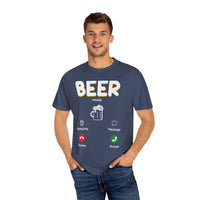 Unisex-T-Shirt mit Alkohol-Motiv, stückgefärbt