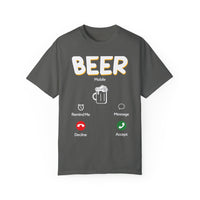Unisex-T-Shirt mit Alkohol-Motiv, stückgefärbt