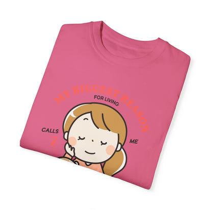 Unisex-T-Shirt aus stückgefärbtem Material