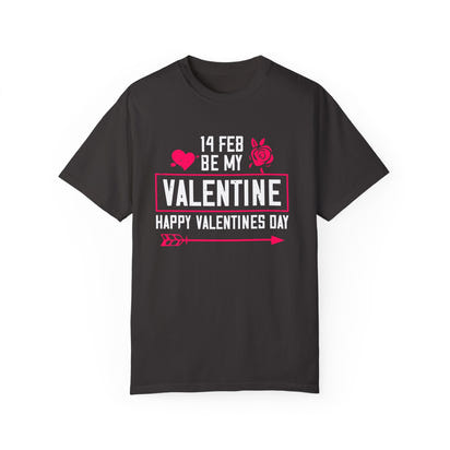 (Valentinstag) Unisex-T-Shirt aus stückgefärbtem Material