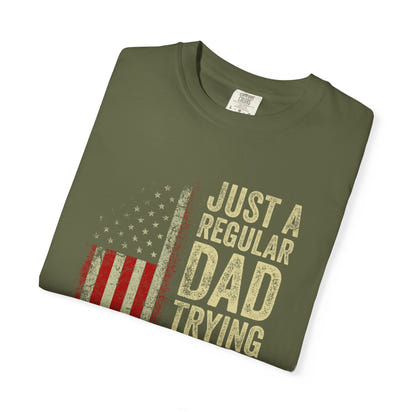 Unisex-T-Shirt mit Papa-Humor, lustiges Papa-Shirt, Vatertagsgeschenk, Freizeit-T-Shirt, patriotische Kleidung für Väter