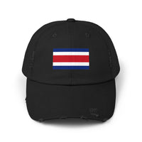 Retro-Cap mit Flaggenmotiv im Used-Look | Unisex-Cap mit Costa-Rica-Motiv – perfekt für Freizeit, Outdoor-Abenteuer, Sommerfeste, Reisen und als Geschenk für Sie und Ihn