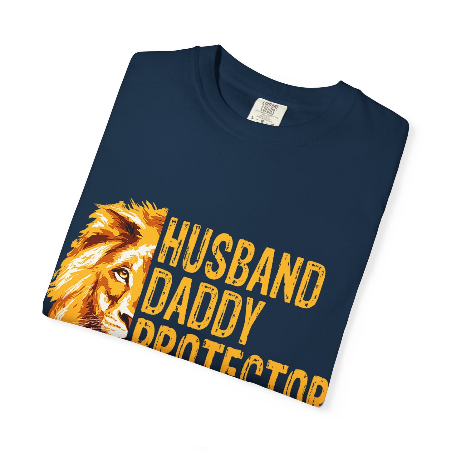 Helden-Papa-T-Shirt, stückgefärbt, perfektes Geschenk zum Vatertag, Geburtstag, für Ehemänner, Beschützer-T-Shirt, Freizeitkleidung
