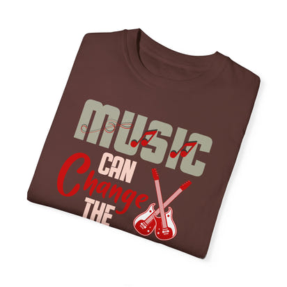 (Música)Camiseta unisex teñida en prenda
